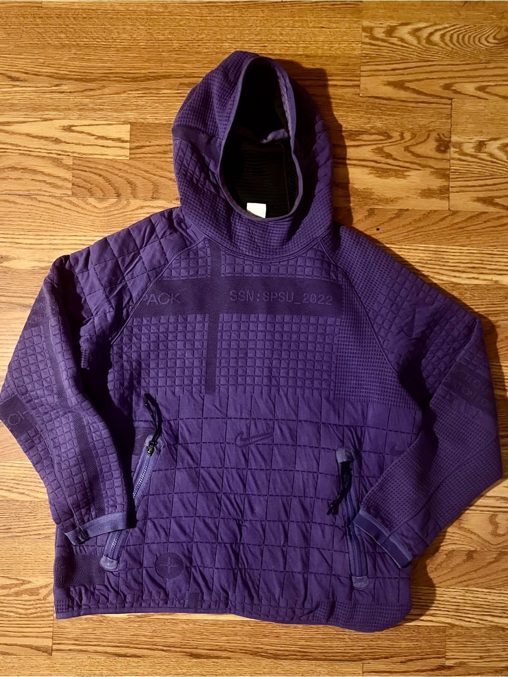 Nike Tech Pack Therma-FIT ADV Men's L Regular Purple Waffle Full Zip Hoodie
